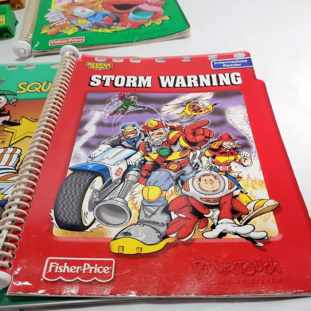 Fisher Price‎ Power Touch Learning System Lot Of 6 Books & 2 Cartridges